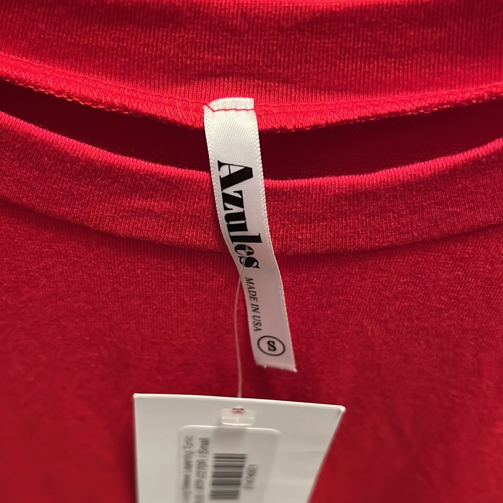 NWT Azules Red Long Sleeve Layering Tunic - Picture 2 of 2